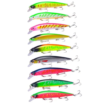 

9pcs Big Minnow Fishing Lures Wobblers Crankbaits Jerkbaits Artificial Hard Baits Hooks 3D Eyes for Fishing Carp Pesca Isca