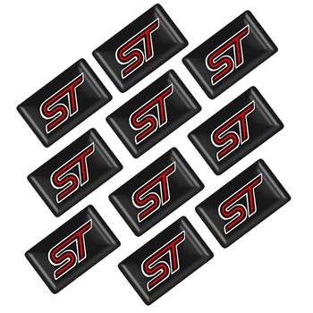 

10PCS Car Styling 3D ST Decoration Sticker Emblem Decal for Ford ST FOCUS 2 Focus 3 Mondeo Fiesta Kuga MK2 MK3 MK4 accessories