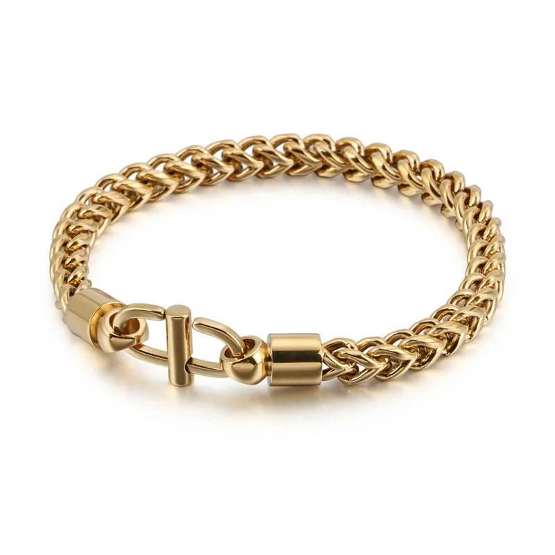 Trendy 316 Stainless Steel Keel Chain Boys' Bracelets Simple Fashion Jewelry Accessories Men Charm Bracelet Link | Украшения и