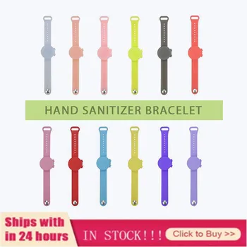

Portable Silicone Soap Wristband Hand Dispenser Band Squeeze Bottle No Wash With Refilling Bottle Holds 10ml Of Hand Sanitizer