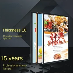 Manufacturer's ultra-thin light box indoor magnetic suction light box fillet led acrylic ultra-thin advertising light box