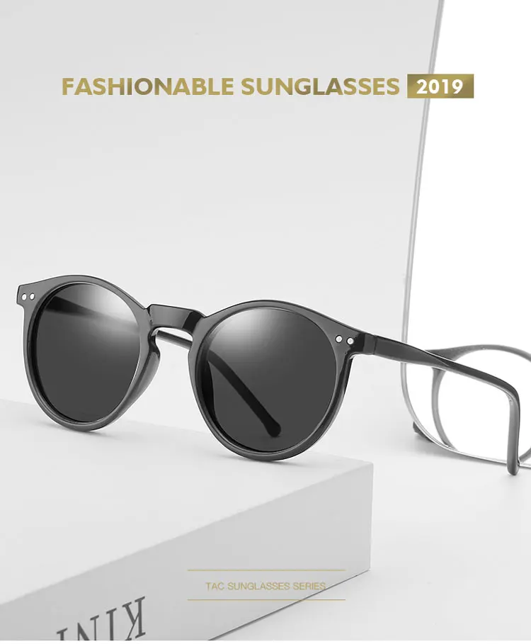 Поляризованные солнцезащитные очки мужские и женские брендовые дизайнерские ретро круглые солнцезащитные очки винтажные мужские женские очки UV400 Oculos Gafas De Sol