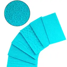 6 шт./компл. дерево коры кирпич форма для выпечки с перегородкой Инструменты Силиконовые Пищевой текстуры Кухонные Аксессуары Украшение Тортов мастикой формы