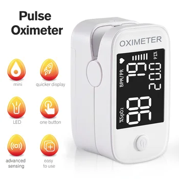 

Fingertip Pulse Oximeter Mini SpO2 Monitor Oxygen Saturation Monitor Pulse Rate Measuring Gauge Device LED Display Oximetro