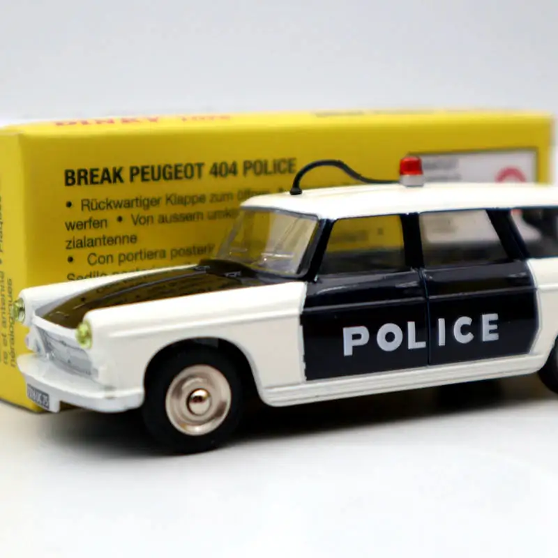 Atlas 1:43 Dinky игрушки 1429 BREAK PEUGEOT 404 полиция миниатюры литые модели Коллекция