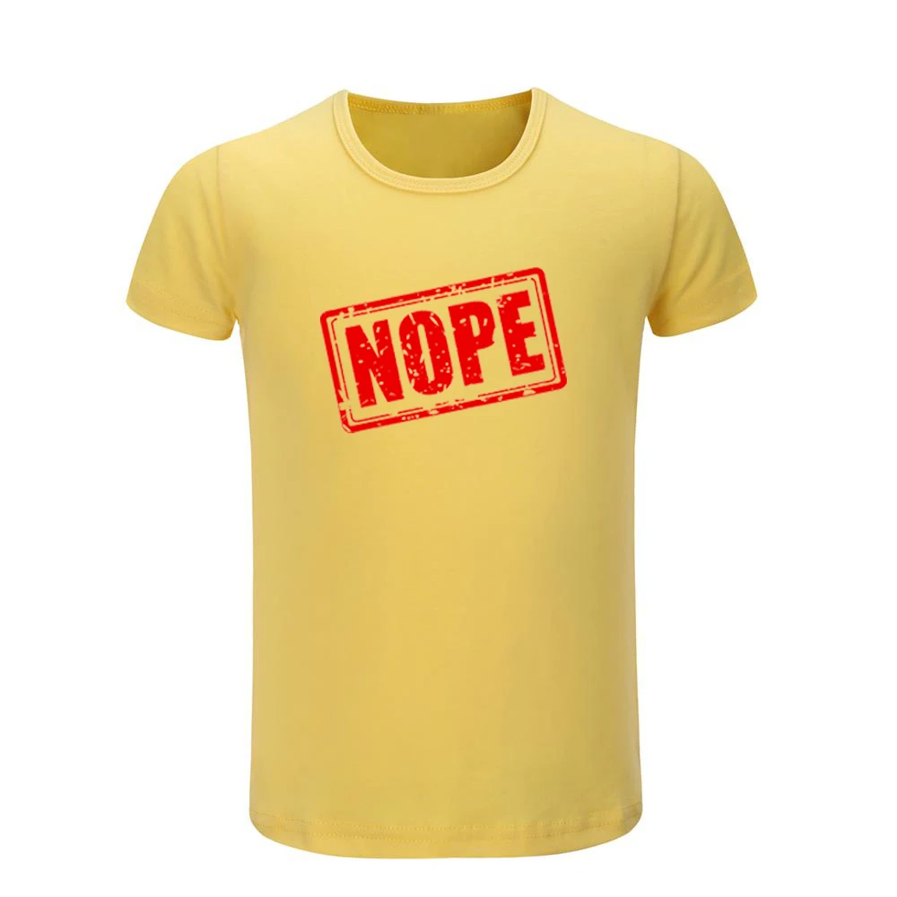 Детские футболки с принтом «Nope Phonetic symbol» и принтом «Nope»; Детские футболки с графическим принтом; Рождественский подарок с короткими рукавами для мальчиков и девочек - Цвет: JeKY1224D