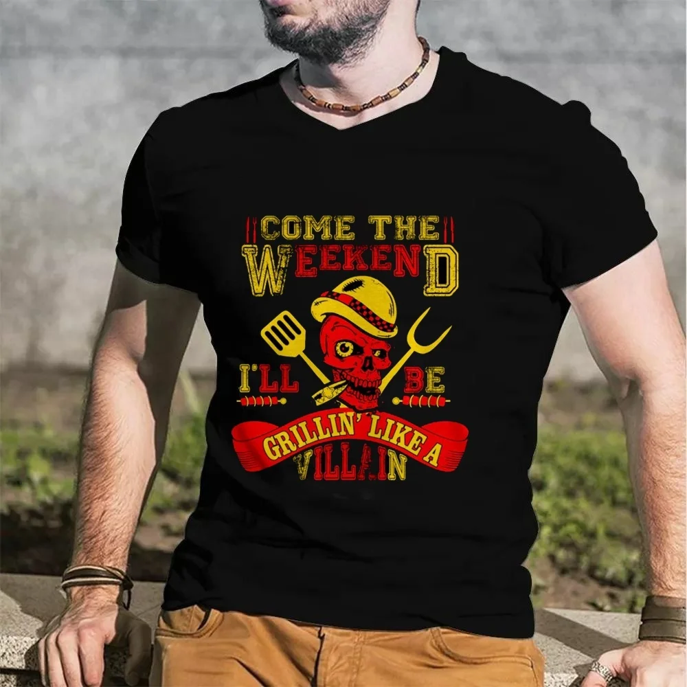 Футболка для барбекю гриля как злодей | Мужская одежда