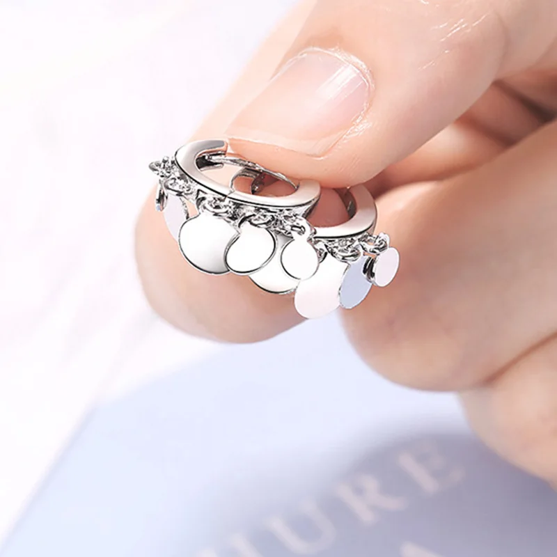 MEETSOFT посеребренные предотвращающие аллергию модные серьги кольца для женщин