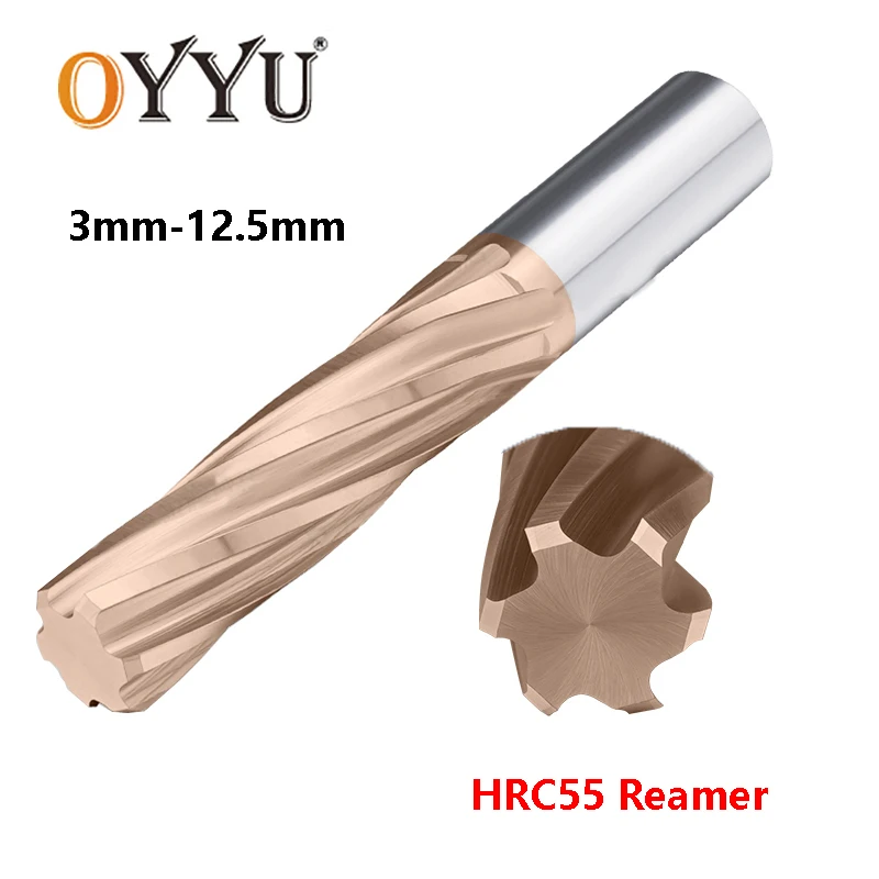 

Твердосплавные спиральные канавки oyu Reamer H7 3 мм до 12,5 мм Прямые шанки машина с покрытием вольфрамовые стальные реймеры 1 шт