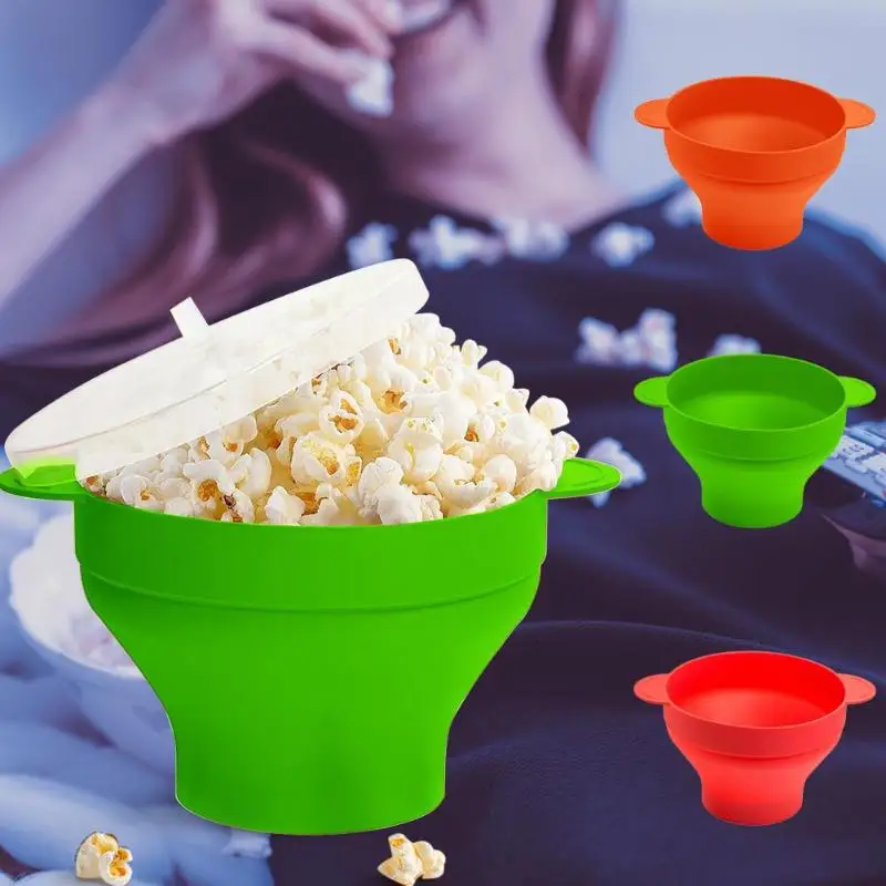 Microwaveable попкорна чаша для кукурузы нетоксичные и экологически чистые с крышкой микроволновая печь безопасная кухонная посуда для выпечки