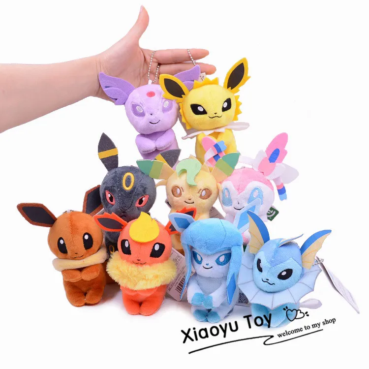 10 см Eevee плюшевые куклы Glaceon Leafeon Umbreon Espeon Jolteon Vaporeon Flareon Eevee игрушка сильвеон для детей рождественские подарки
