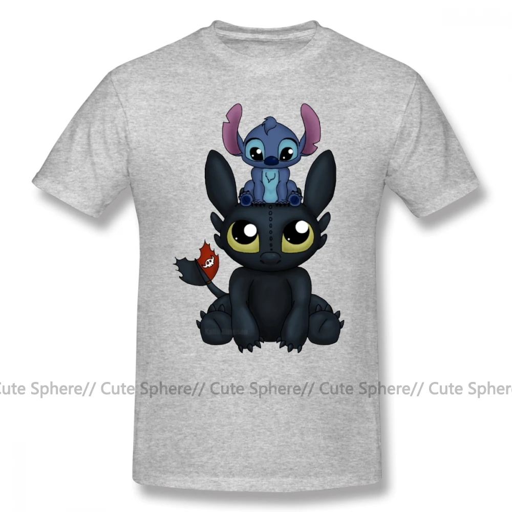 Футболка Lilo Stitch, футболка Can I Sit Here, футболка с коротким рукавом и принтом, Мужская Базовая забавная футболка большого размера из 100 хлопка - Цвет: Gray