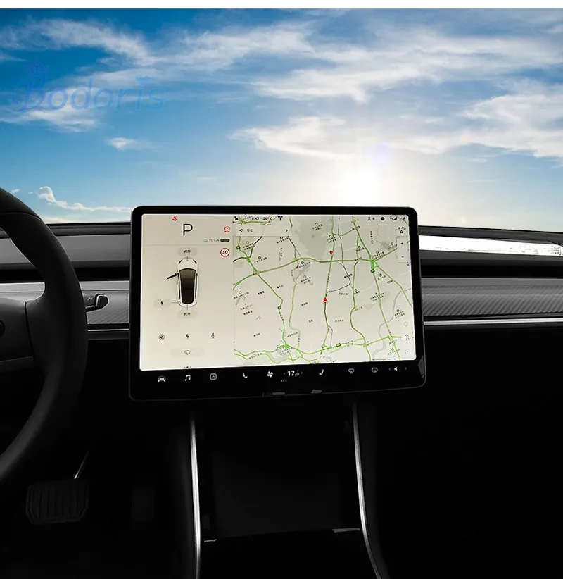 Аксессуары для Tesla модель 3 автомобильный навигатор 1" сенсорный экран защитная пленка сенсорный экран Закаленное стекло протектор
