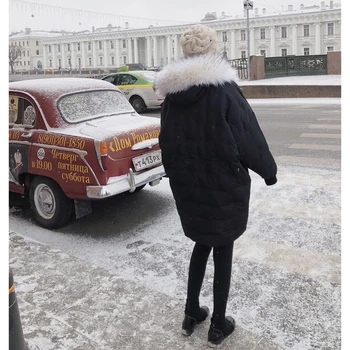 

Mishow 2018 Winter women mid-long Down Coats Causual Warm thicken Loose down coat MX18D8849