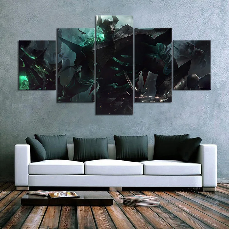 

5 Piece LOL Video Game Accessories Mordekaiser HD Print Poster Wall Art Picture Fashion Wall Sticker for Room Decor Cool Gifts