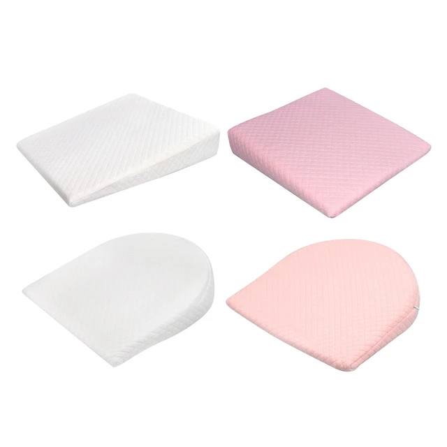 Almohada de cuña para bebé, cojín anti reflujo para cólicos, mejor para  cuna, cuna de bebé, cama de niños, anti escupir leche y lactancia (blanco