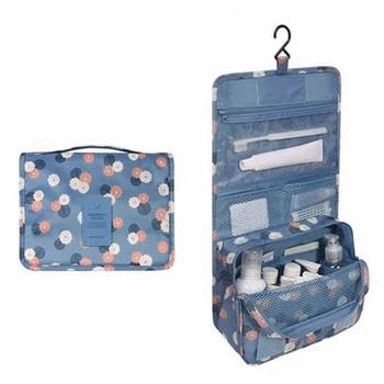 

1 PC Cosmetic Makeup Bag Toiletry Case Oxford Waterproof Wash Organizer Storage Pouch Hanging Travel Make Up Bag For Bath Room