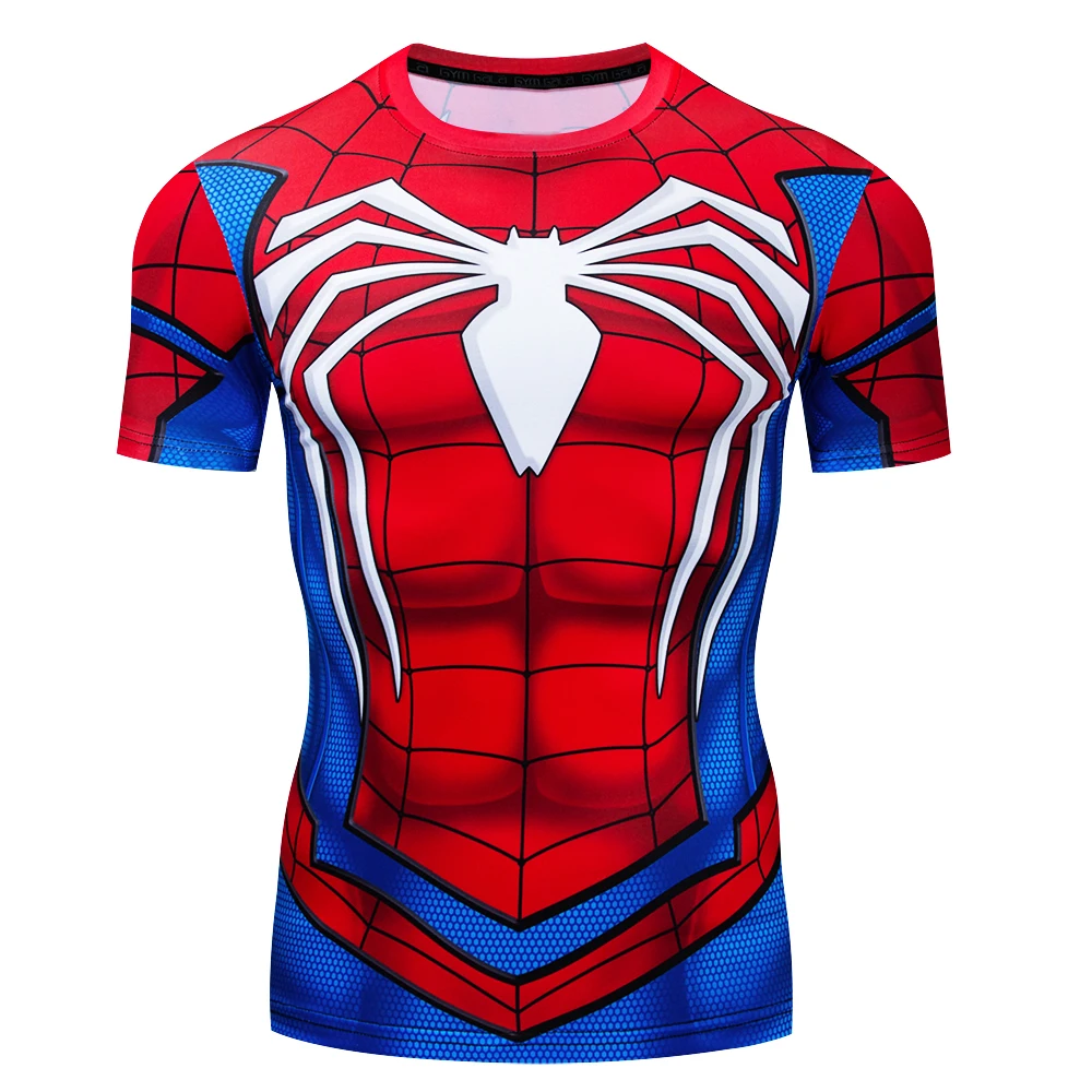 Новые Топы с суперменом для девочек, детские рубашки, компрессионная футболка для мальчиков, спортивные колготки с супергероями, футболки, Camiseta Feminina