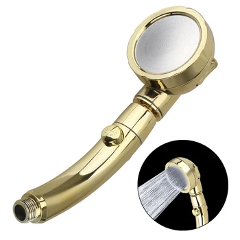 

HOOMIN 3 Modes Adjustable Shower Head 360 Degrees Rotating Handheld Shower Head with Stop Button High Pressure Saving Water
