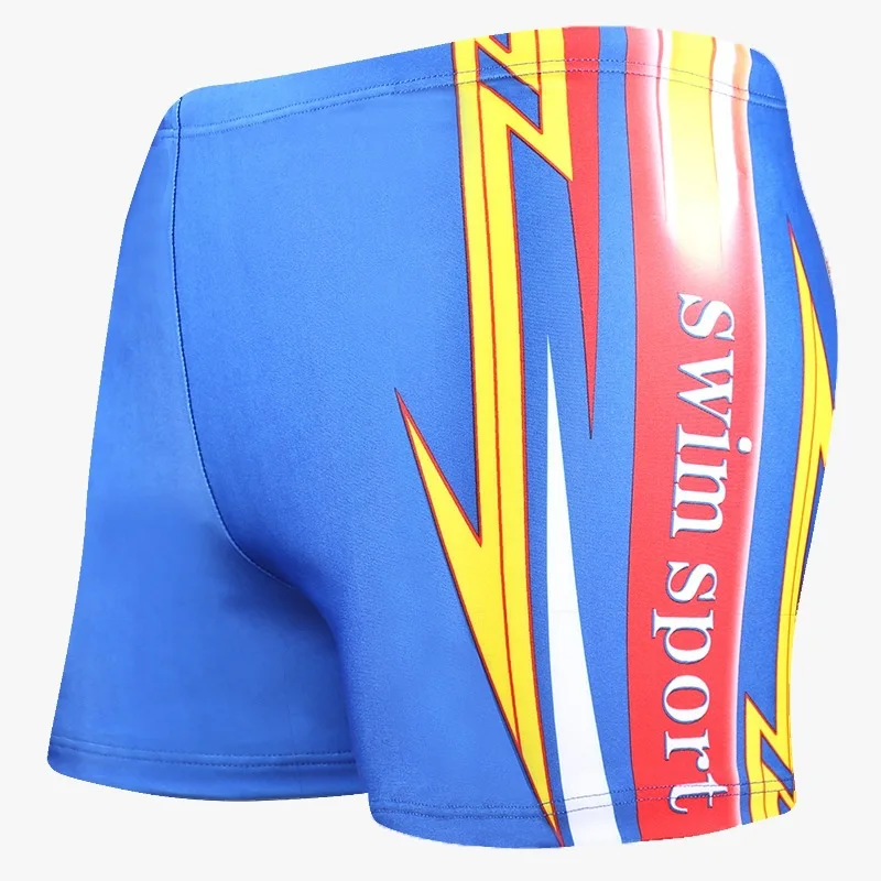 Мягкие эластичные мужские плавки шорты с модным принтом синие для пляжа серфинга