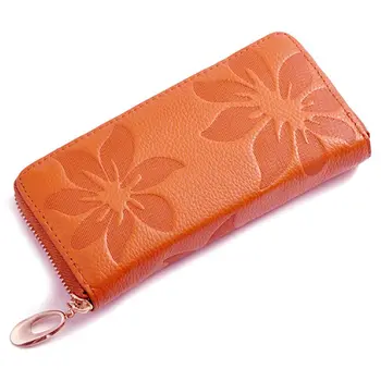 

Fashion Women Leather Flower Wallet Long Card Holder Zipper Purse Bag Handbag A69C