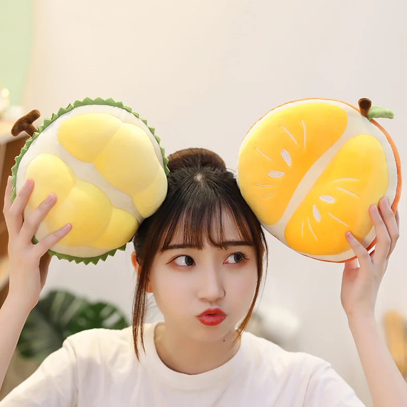 1pc 15cm simulation orange durian plush toy realistic soft fruit baby doll cute room decoration creative birthday gift | Игрушки и хобби