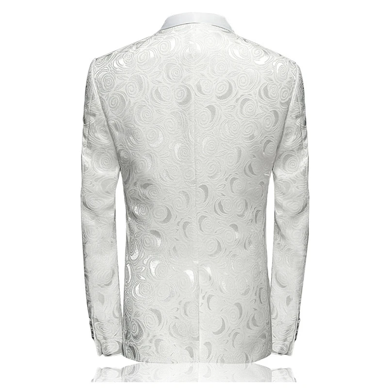 Блейзер Slim Fit Masculino Abiti Uomo Боттон Свадебные выпускные блейзеры с одиночной пуговицей белый для мужчин Стильный костюм куртка 4XL
