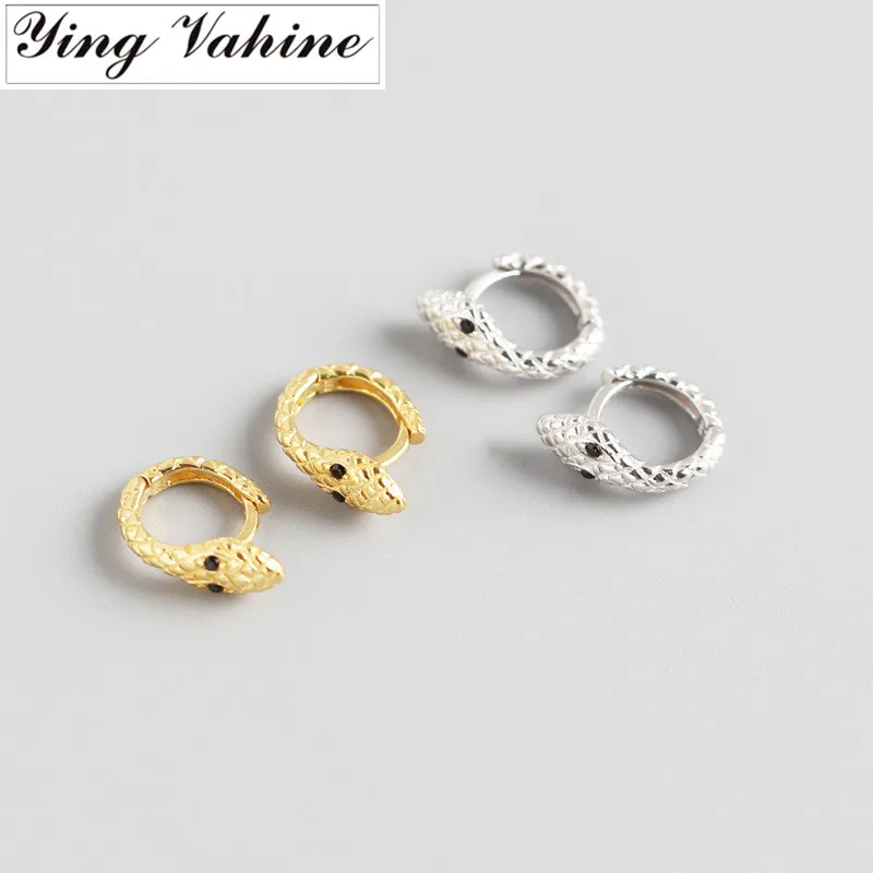 Ying Vahine 100% Dell'Argento Sterlina 925 Del Serpente Animale Di Orecchini Con Perno Per Le Donne