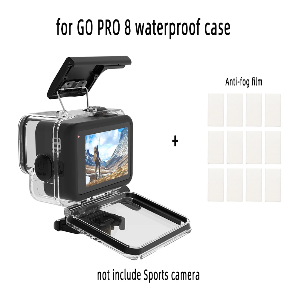 Для DJI GOPro 8 Водонепроницаемый Бокс легкое удаление 60 м водонепроницаемый Дайвинг лыжный альпинистский корпус камеры Жесткий корпус Анти-Туман Пленка