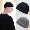 Gorros de punto para mujer, gorro negro, gorros de invierno para hombre, sombreros tipo Beanie para mujer, gorro sólido, gorro grueso de punto para mujer ► Foto 1/6