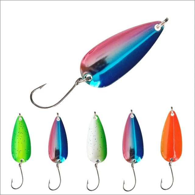 1PCS/Lot 2.3g 3.7g Fishing Bait Fishing Metal Spoon Lure Bait For Trout Bass