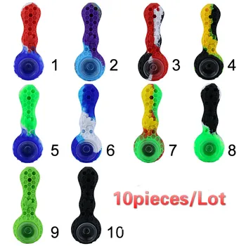 

Dry smoke Creative Silicone Smoking Pipe Travel Tobacco Pipes Spoon Cigarette Tubes Herb Tobacco Accessories cigarette holder