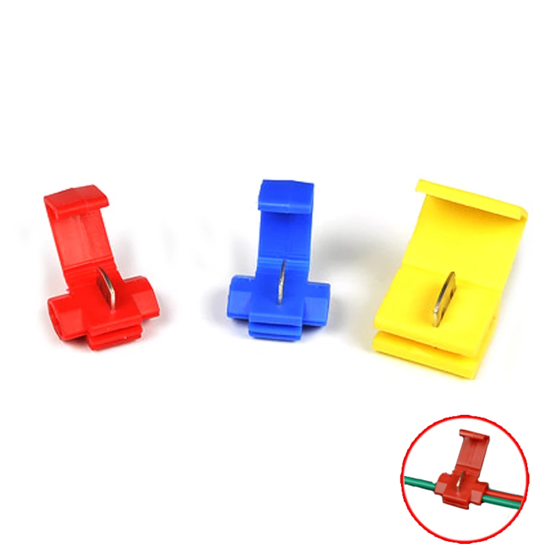 

Red Electrical Cable Connectors Fast Quick Splice Lock Wire Terminals Crimp 22-16 18-14 12-10AWG Wire Connector