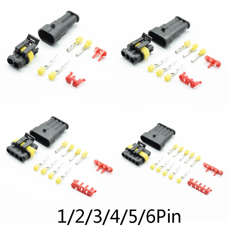 5sets Kits 4pin way Super Sealed waterproof electric wire connector plug for car 5sets Kits 4pin way Super Sealed waterproof electric wire connector plug for car