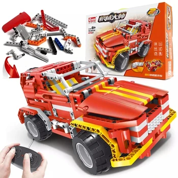 

Group Electric Remote Control Car Building Blocks Cross-country Sports Fight Insert Toy 8002 Technology Machinery