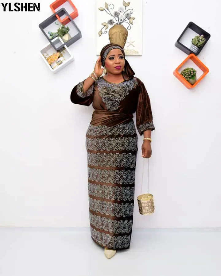 African Dresses for Women 3 Piece Set Dashiki Diamonds Tops Skirt African Clothes Bazin Broder Riche Fashion Robe Africaine Femme 06