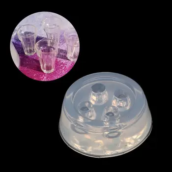 

Handmade 3D Mini Glass Bottle Resin Mold Drink Bottle Straw Milk Cup Resin Casting Mold Epoxy Resin Jewelry Tools