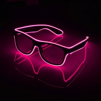 

new LED Glasses 7 Colors Flashing EL Wire Led Glasses Luminous Party Decorative Lighting Classic Bright Light Christmas Gift