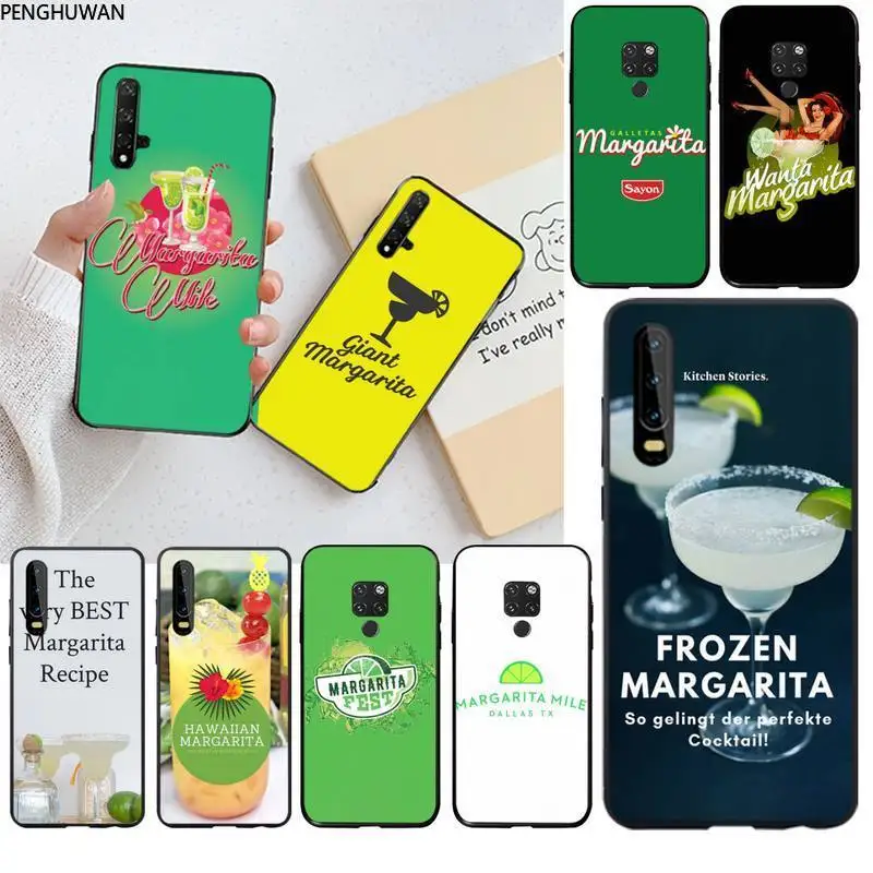 Элегантный коктейльный чехол для маргариты телефона Huawei P40 P30 P20 lite Pro Mate 20 P Smart 2019