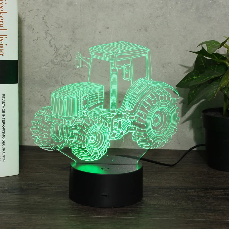 3D иллюзия ночной Светильник меняющая цвет лампа автомобильная игрушка визуальная Иллюзия Led праздник рождественские подарки для дома поддержка дропшиппинг
