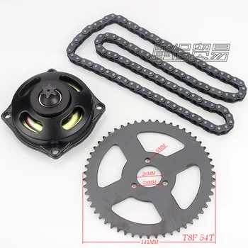 

47cc 49cc T8F chain 84 Links and 54T teeth 54mm Chain plate sprocket for mini moto atv quad 2 stroke engine parts accessories