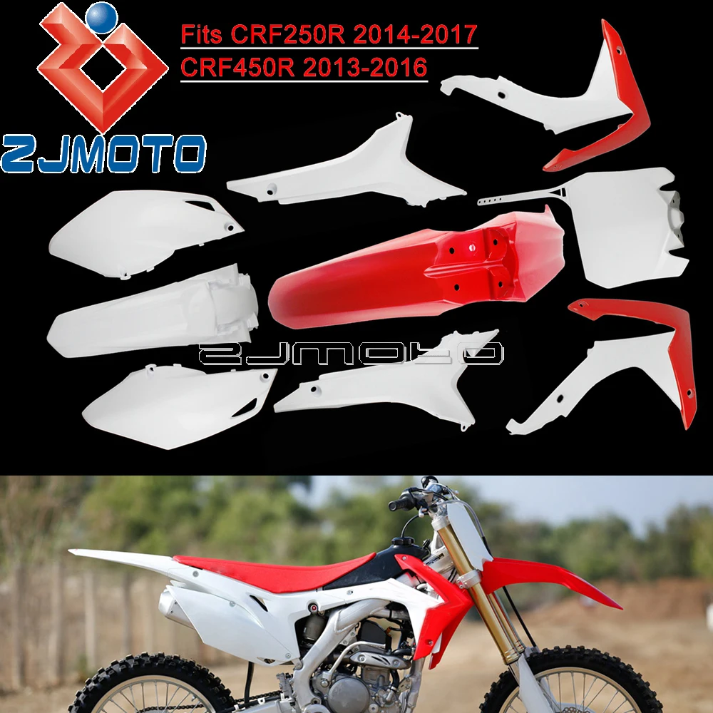 Motorcycle Bodywork Plastic Covers Fairing Kit For Honda CRF250R CRF450R CRF250 CRF450 Motocross Full Body Plastic Fairing Set