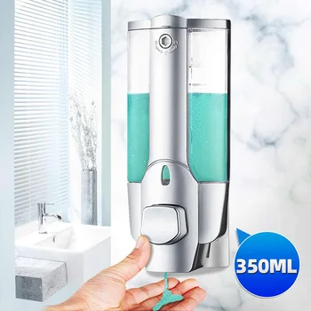

350ml Hand Soap Dispenser Wall Mount Shower Shampoo Dispensers Containers with Lock for Bathroom Washroom Hand Soap Dispenser