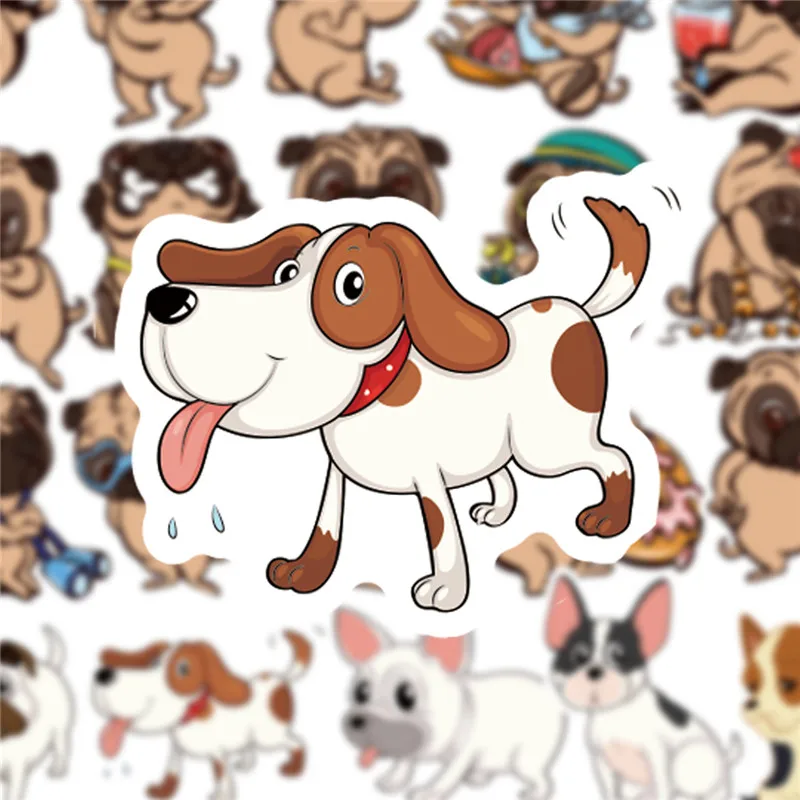 PET DOG PUG CORGI stickers (11)