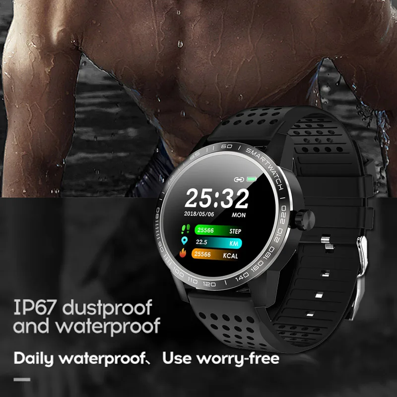 WearpaiT2 Смарт-часы для мужчин фитнес-трекер монитор сердечного ритма кровяное давление Bluetooth будильник входящий вызов водонепроницаемые часы для мужчин
