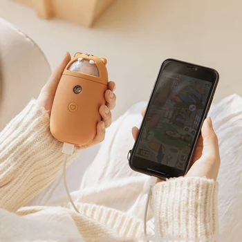 

3 in 1 Humidifier Mobile Power Hand Warmer Multifunctional Mini Humidifier with Light DQ-Drop