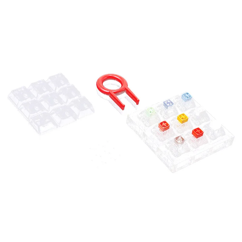 

Box Switch Tester Mechanical Keyboards Retooled Sampler 9-Key Switch Testing Tool, with Keycap Puller and O Rings