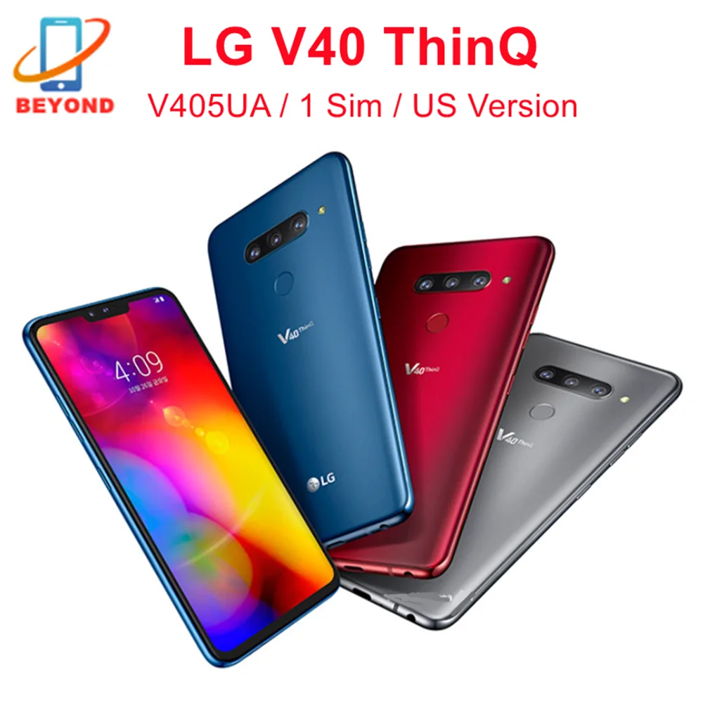 Оригинальный LG V40 ThinQ V405UA 6 4 дюймов ГБ ОЗУ 64 Гб ПЗУ Восьмиядерный NFC Snapdragon
