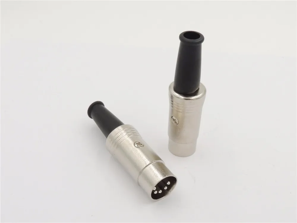 midi cabo de chumbo plugue de áudio macho inline metal conector