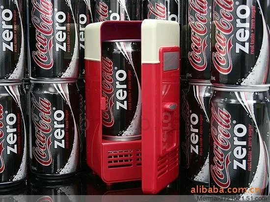 Настольный мини холодильник USB гаджет банки для напитков охладитель теплый с